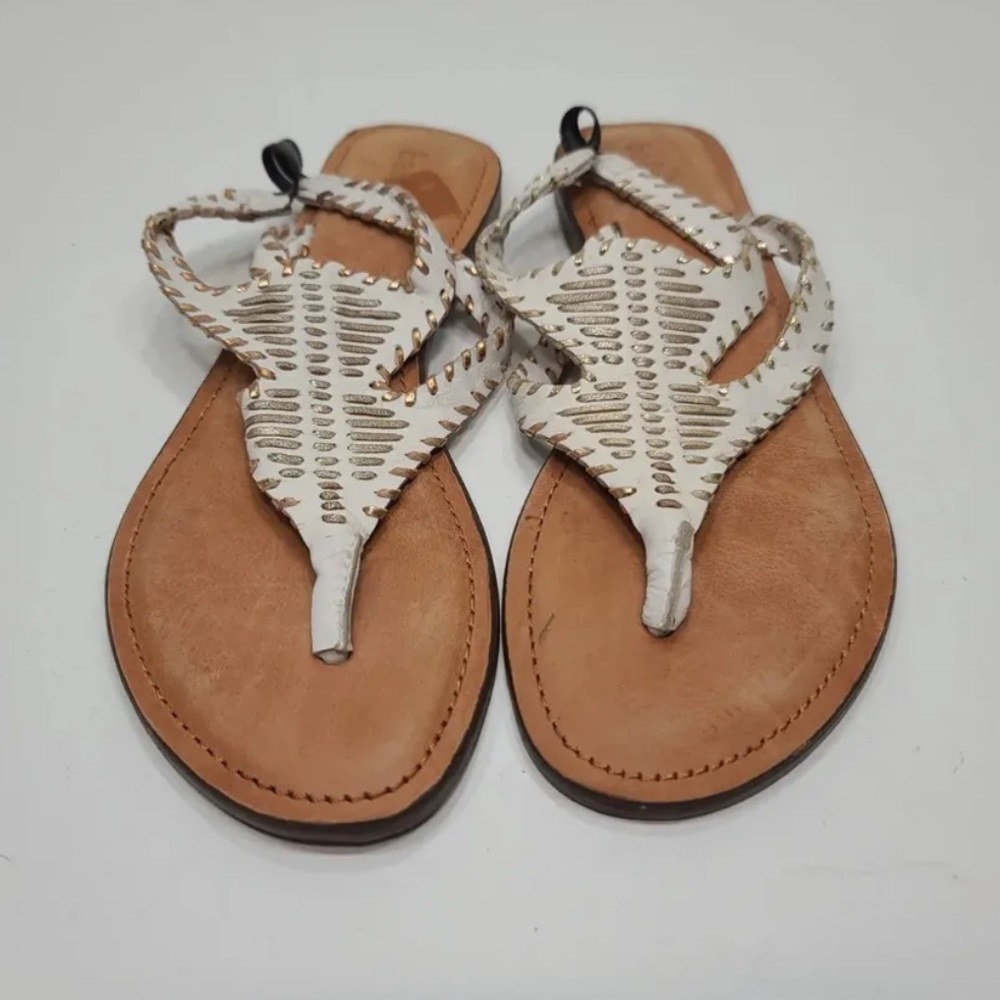 Ba&sh White Gold Woven Flats Size 40 EU/ 9 US Womens